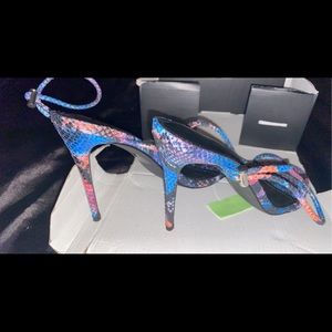 Fashion Nova Multi-Colored sandal heels.